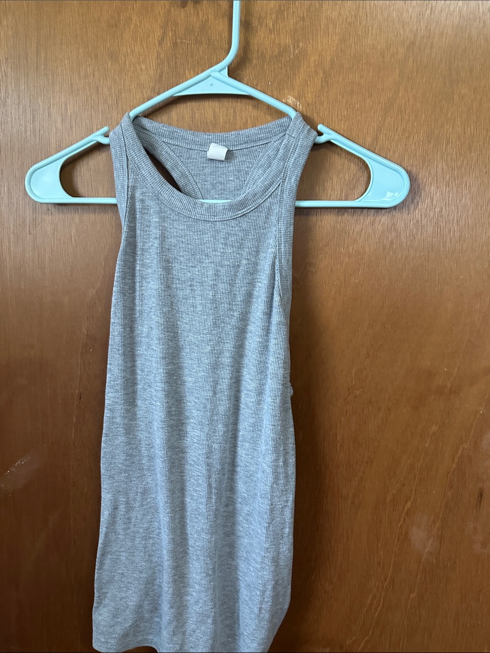 Grey Ribbed Racerback Tank Top - Classic Everyday Essential